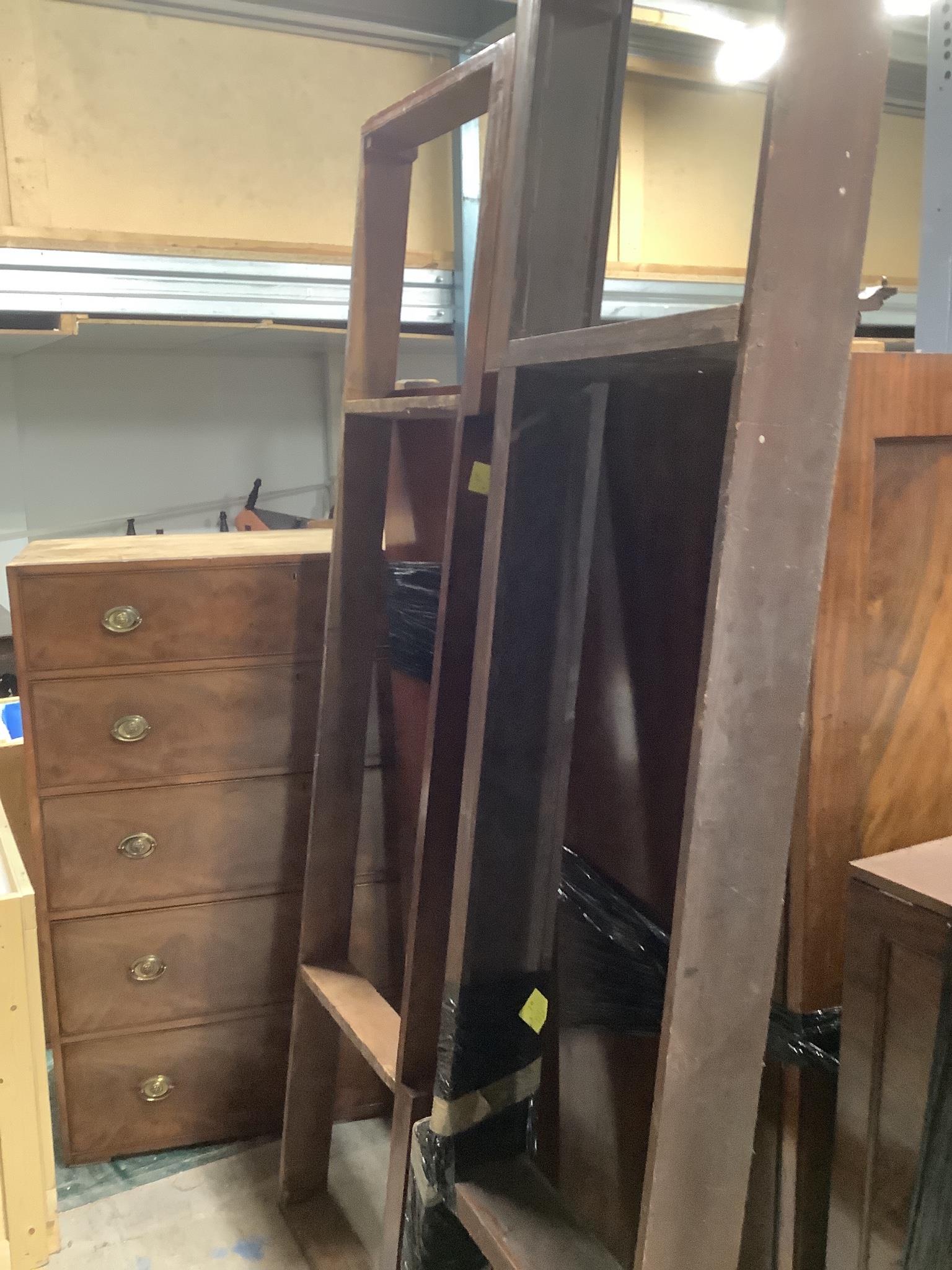 An early Victorian mahogany Beaconsfield wardrobe, width 232cm, depth 61cm, height 196cm